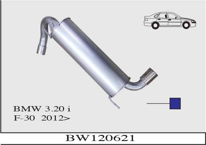BMW 3.20i F30 2012> Arka Egzoz Susturucu