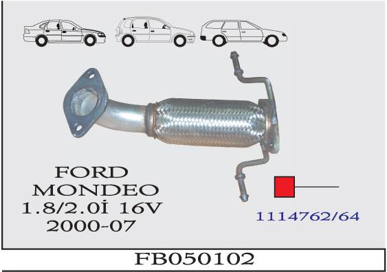 FORD MONDEO 1.8-2.0 Benzinli 2000-2007 Ön Egzoz Susturucu