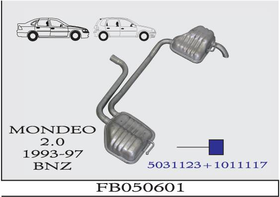 FORD MONDEO 2.0i 16V 1993-1997 Arka Egzoz Susturucu