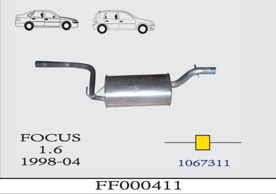 FORD FOCUS 1.6 1998> Orta Egzoz Susturucu