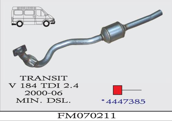 FORD TRANSIT V184 2000-2006 Ön Egzoz Susturucu