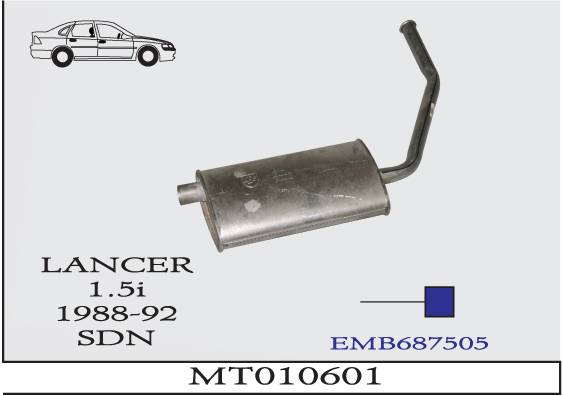 MITSUBISHI LANCER 1.5i 1988-1992 Arka Egzoz Susturucu