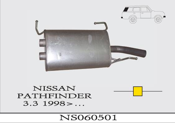 NISSAN PATHFINDER 3.3 1998> Orta Egzoz Susturucu