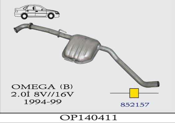 OPEL OMEGA B 2.0i 1994-1999 Orta Egzoz Susturucu