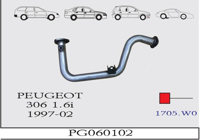 PEUGEOT 306 1.6i 1997-2002 Ön Egzoz Susturucu