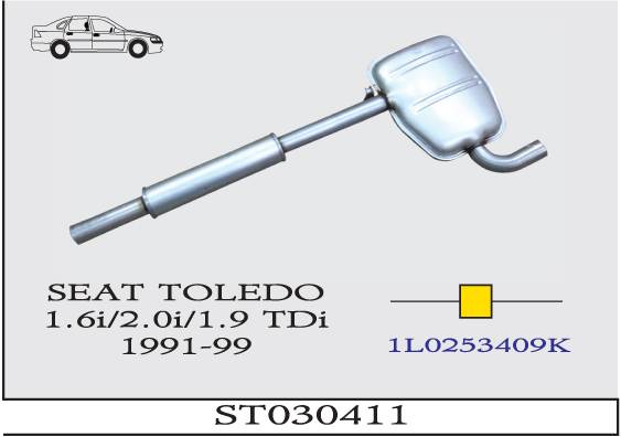 SEAT LEON 1.6-1.8-2.0i-1.9 TDi 1991-1999 Orta Egzoz Susturucu