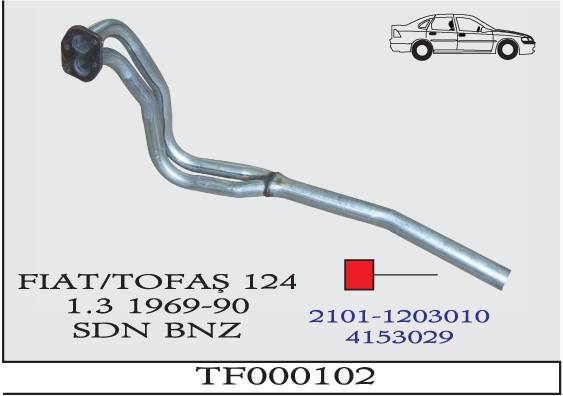 FIAT/TOFAŞ MURAT 124 1969-1990 Ön Egzoz Susturucu