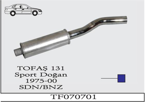 FIAT/TOFAŞ DOĞAN RALLY 1975-2000 Arka Egzoz Susturucu