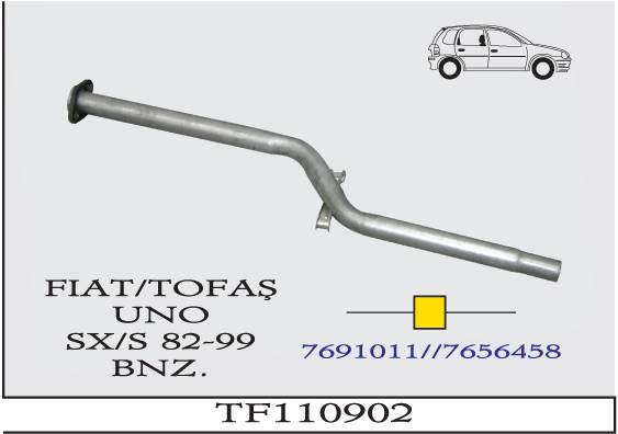 FIAT UNO S/SX 1982-1999 Orta Ara Boru Egzoz Susturucu