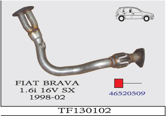 FIAT BRAVA SX 1.6 1998-2002 Ön Egzoz Susturucu