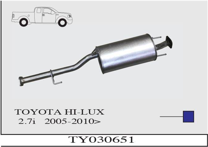 TOYOTA HI-LUX 2.7i 2005-2010 Arka Egzoz Susturucu