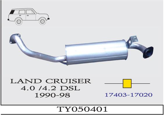 TOYOTA LAND CRUISER 1990-1998 Orta Egzoz Susturucu