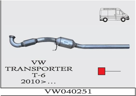 VOLKSWAGEN T6 2.0 TD JP 2010> Ön Egzoz Susturucu