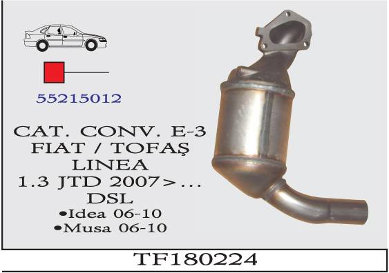 FIAT LINEA / LANCIA MUSA 1.3 JTD 2007> EURO 3 Katalizör