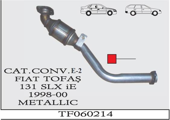 FIAT TOFAŞ 131-SLX iE 1998-2000 EURO 2 Metalik Katalizör