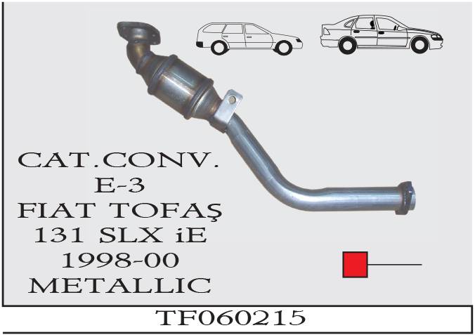 FIAT TOFAŞ 131-SLX iE 1998-2000 EURO 3 Metalik Katalizör