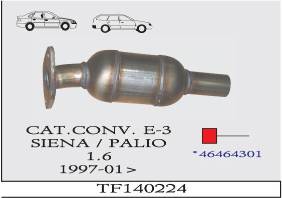 FIAT SIENA PALIO 1.6 1997-2001 EURO 3 Katalizör