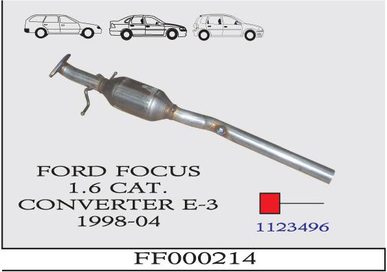 FORD FOCUS 1.6 EURO 3 Katalizör 1998-2004