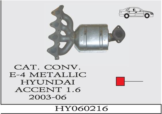 HYUNDAI ACCENT 1.6 2003-2006 EURO 4 Metalik Katalizör
