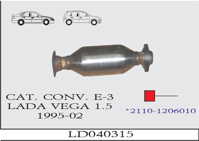 LADA VEGA 1.5 1995-2002 EURO 3 Katalizör