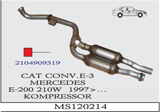 MERCEDES E200 (W210) KOMPRESSOR EURO 3 Katalizör