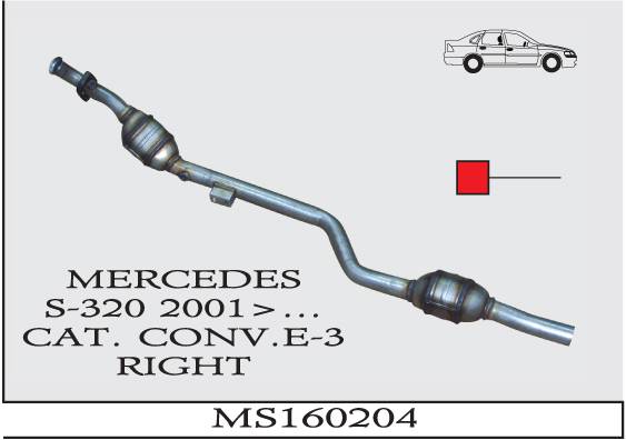 MERCEDES S320 2001> EURO 3 Katalizör SAĞ