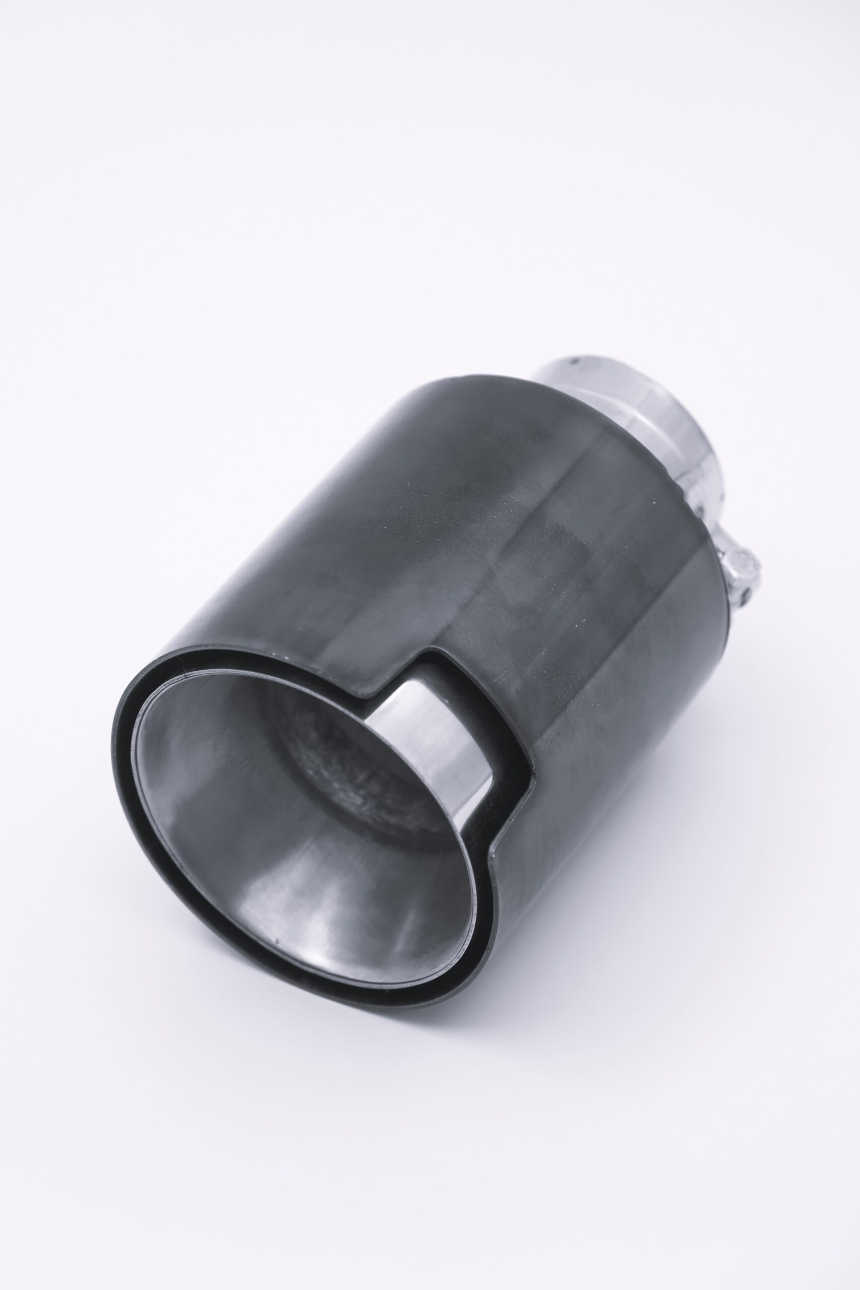 100mm Siyah Kaplama Paslanmaz Krom Tekli Egzoz Ucu